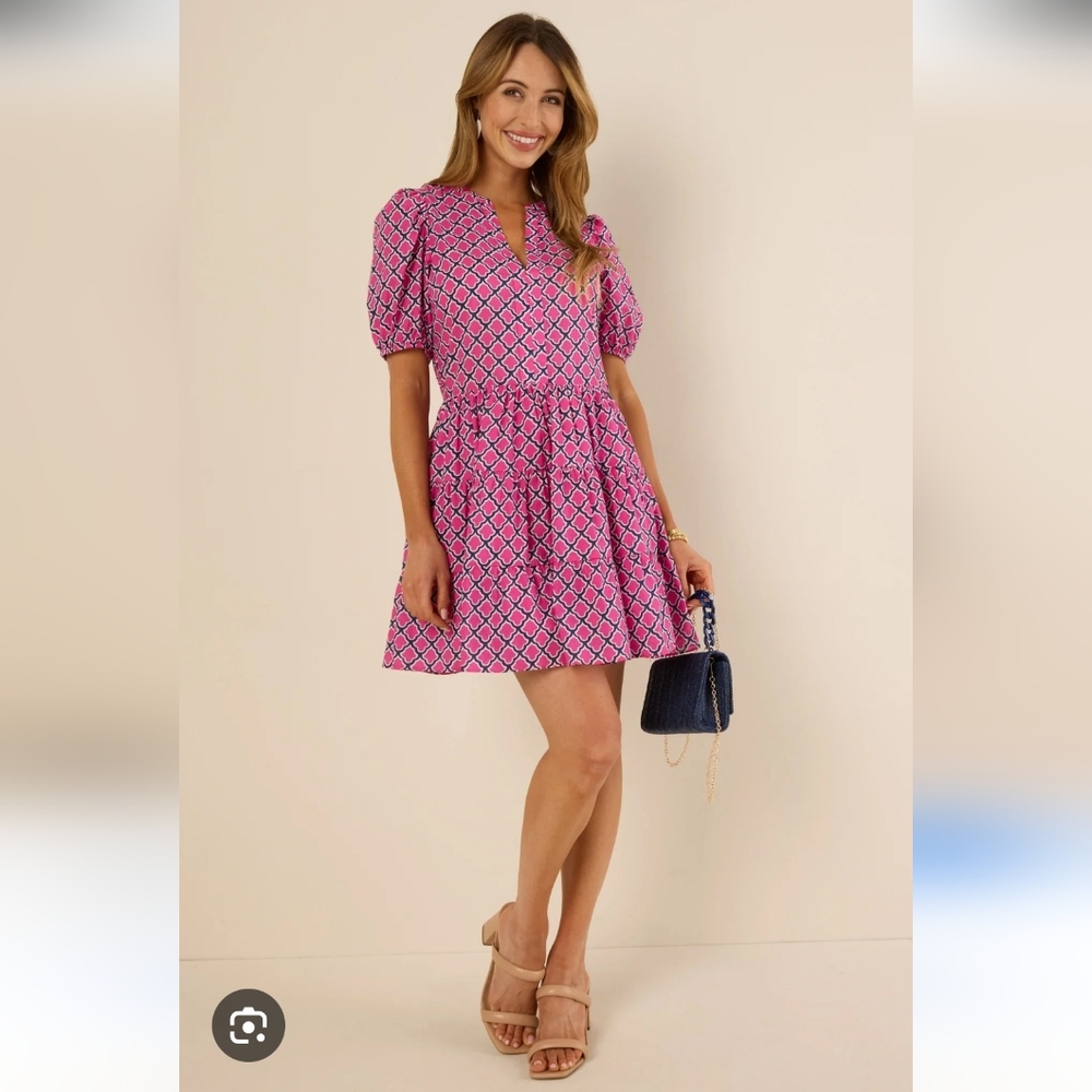 English Factory Printed Mini Dress, Size L